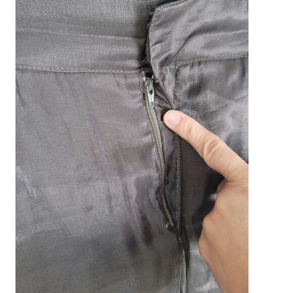 Anthropologie Satin Cargo Joggers in Carbon Gray Shimmer, sz XS - Picture 5 of 16